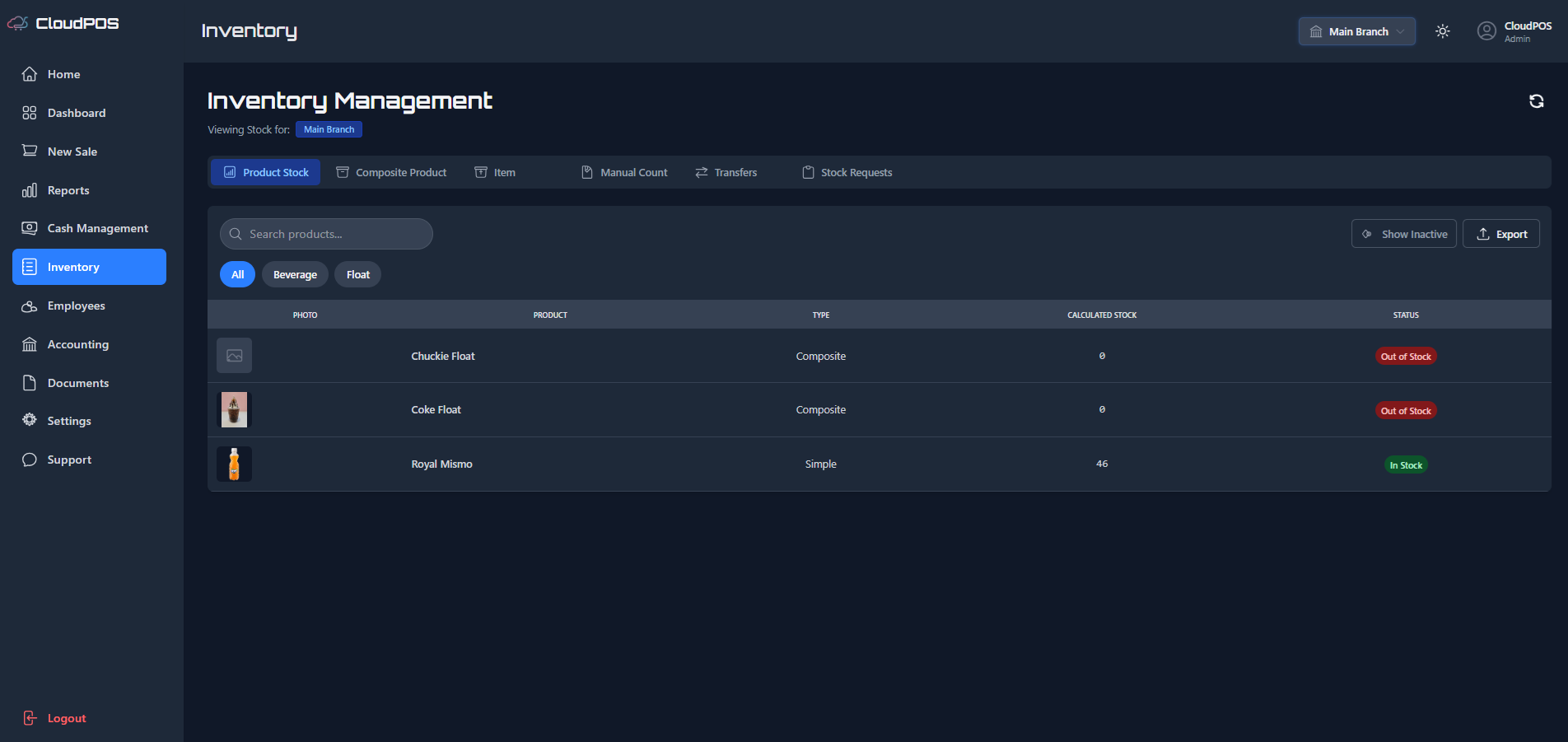 CloudPOS Inventory
